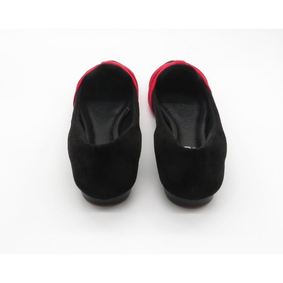 Musshoe Women's Black & Red Pointed Toe Flats With Bow Detail Size 7 NEW - Picture 4 of 7